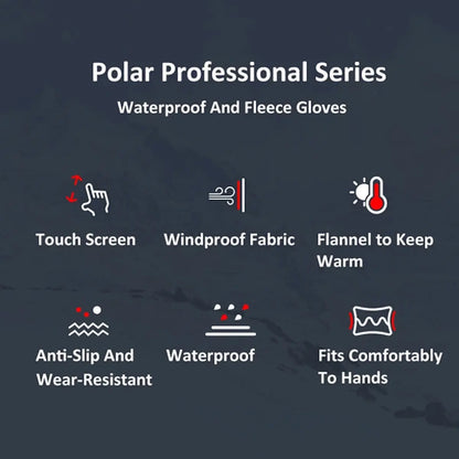 Winter Waterproof Gloves - Windproof, Touchscreen, and Warm Soft Interior. 